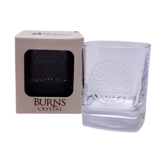 Burns Crystal | Celtic Knot Square Whisky Glass