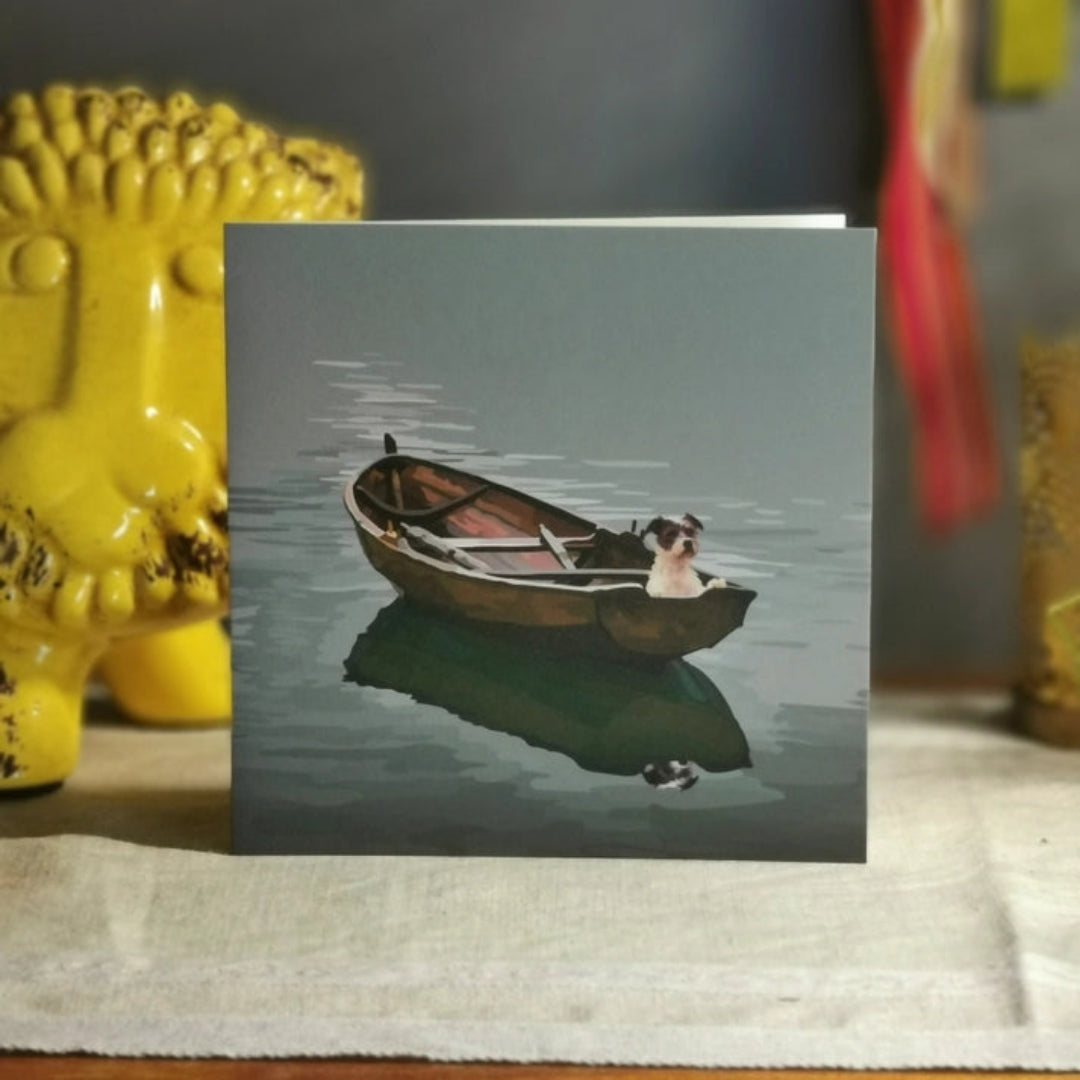Periodic Society | Dog and Boat Greeting Card