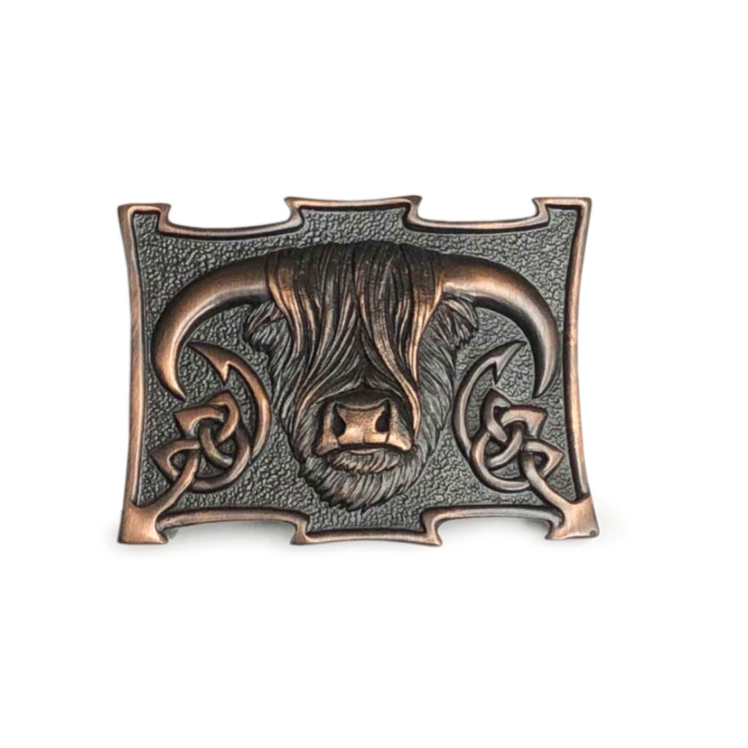 Belt Buckle | Chocolate Bronze Highland Coo