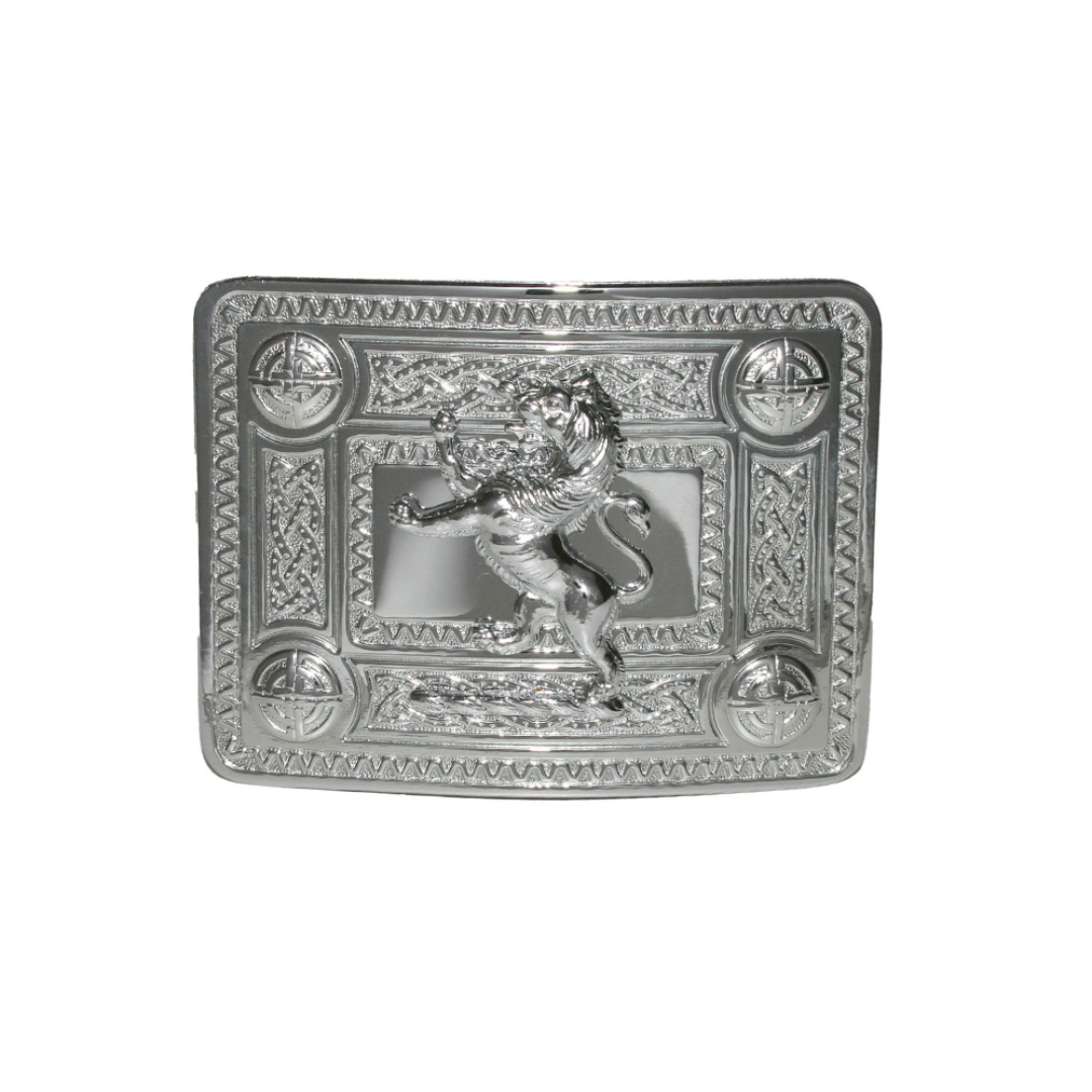 Belt Buckle | Lion Rampant with Celtic Knot