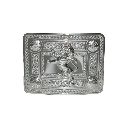 Belt Buckle | Lion Rampant with Celtic Knot