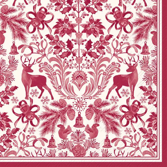 Brimsley Red Napkins | Cocktail Size