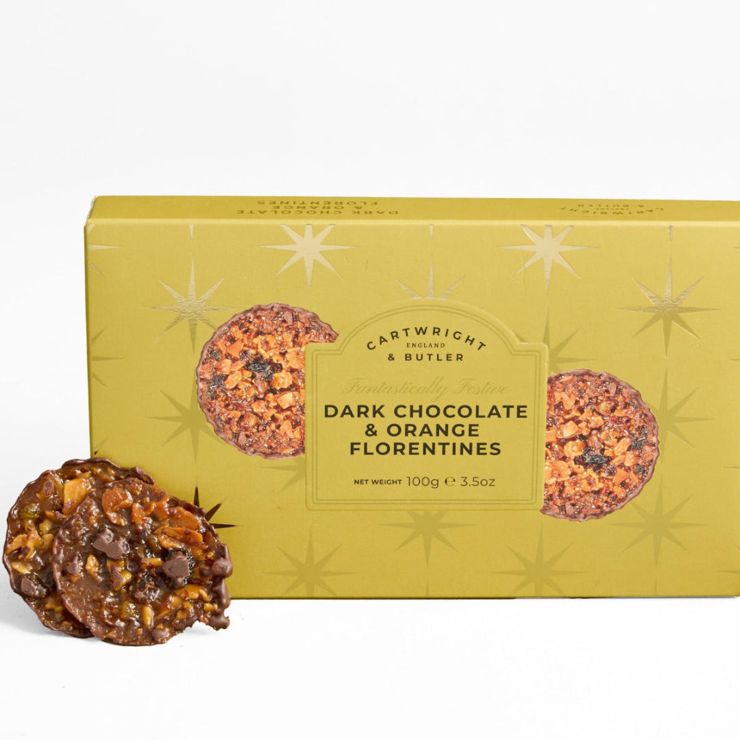 Cartwright & Butler | Dark Chocolate & Orange Florentines