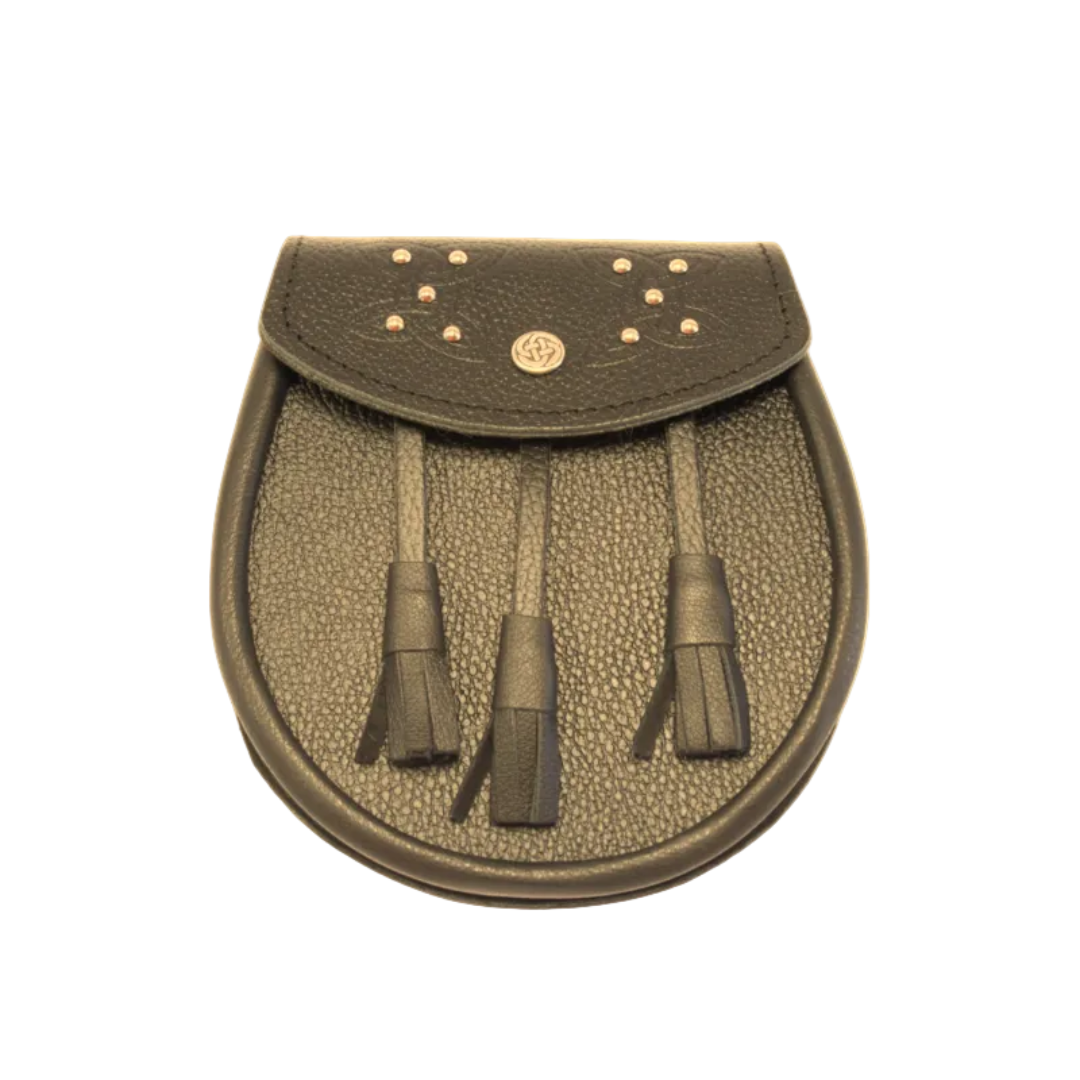 Day Sporran | Leather with Celtic Knot Clasp - Brown