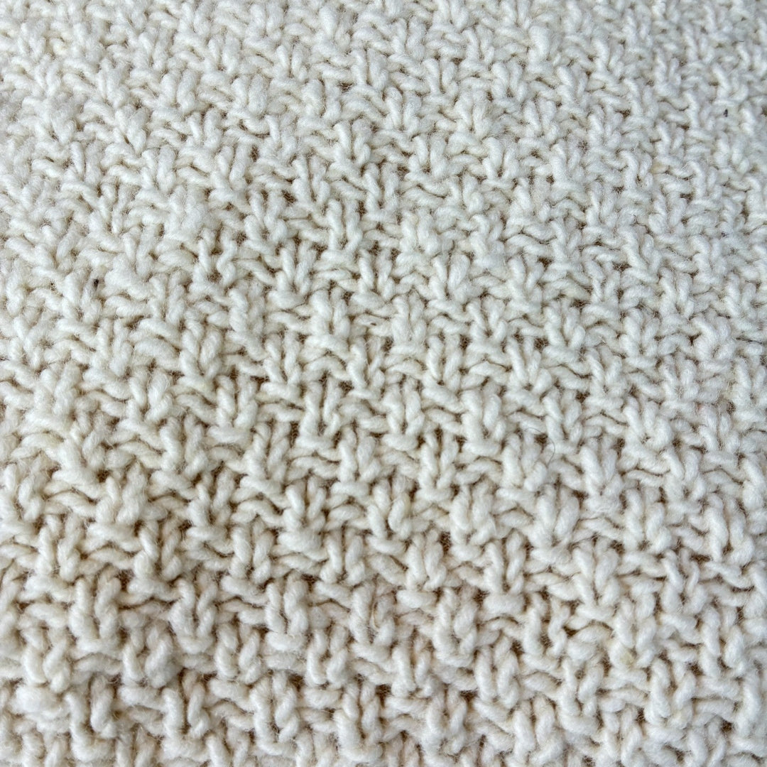 Deer Park | Aran Basket Stitch Sweater - Ivory