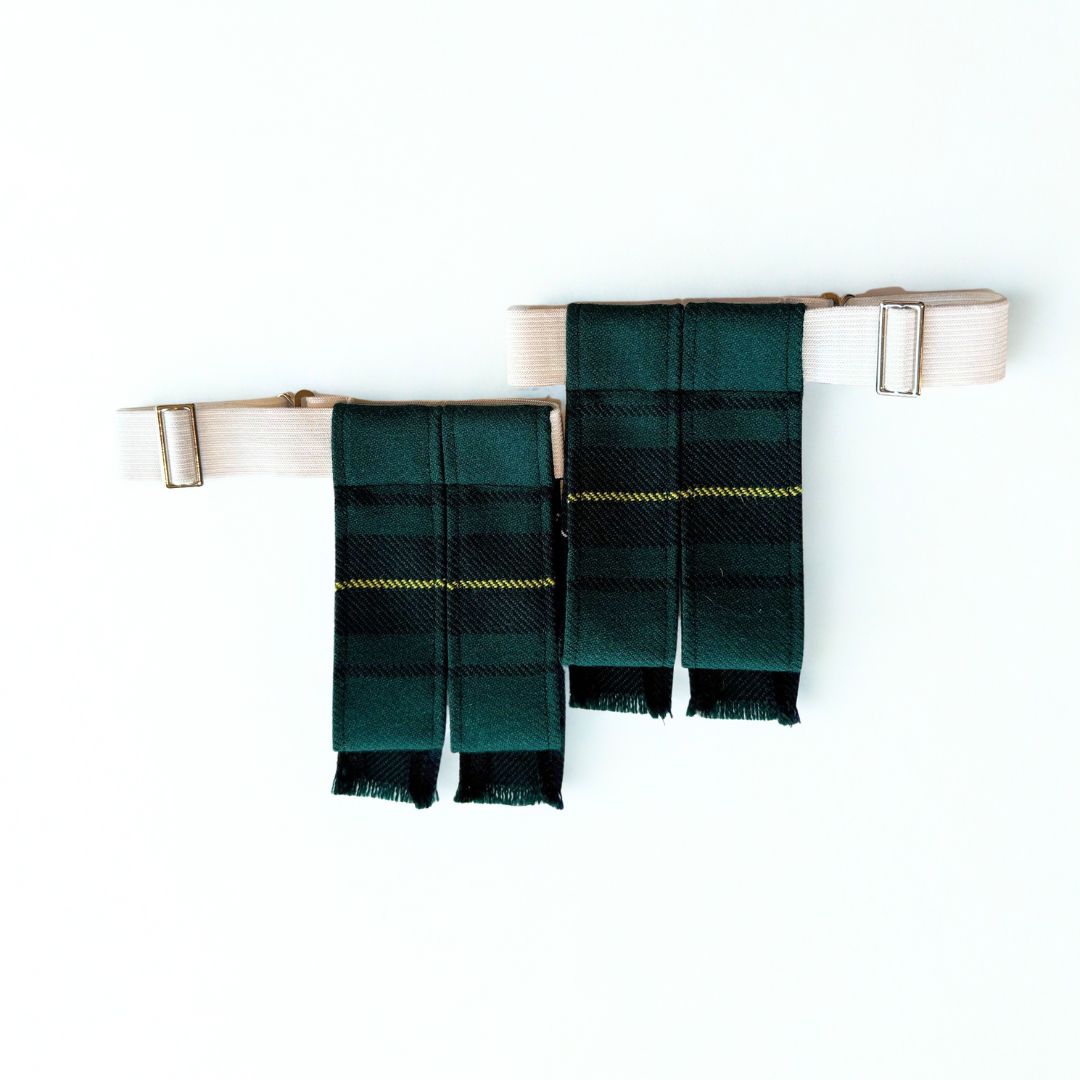 Tartan Garter Flashes - Pair with double flashes The Scottish Company Tartan Garter Flashes - Pair with double flashes The Scottish Company
