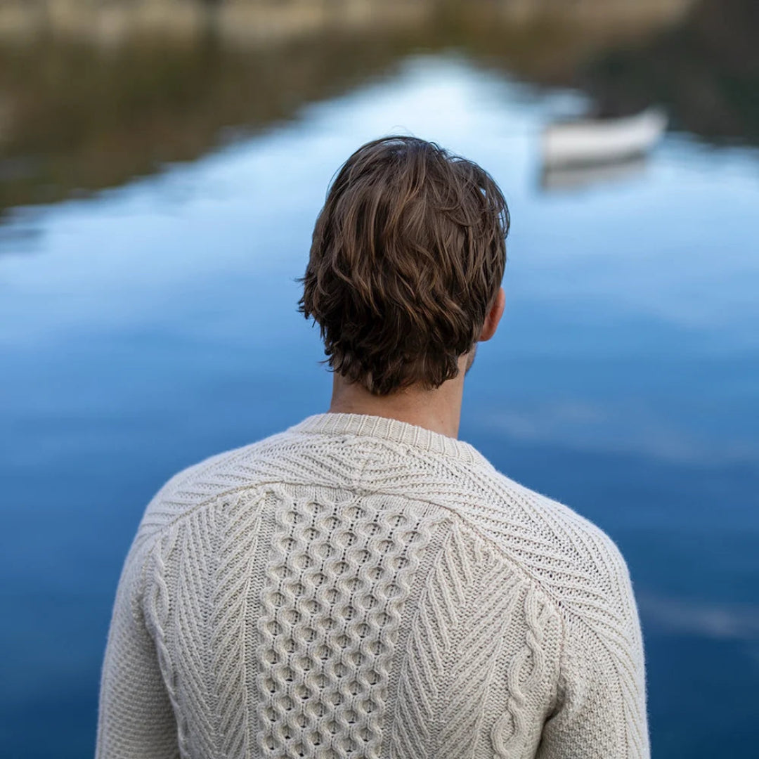 Fisherman Out Of Ireland | Geelong Lambswool - Ecru/Ivory