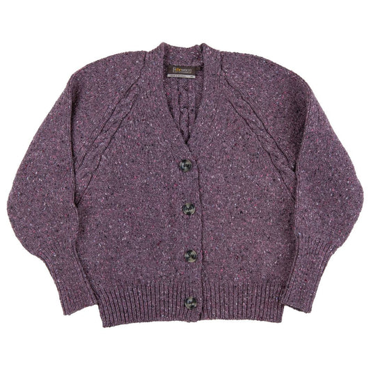 Fisherman Out of Ireland | Raglan Cardigan - Dark Mauve