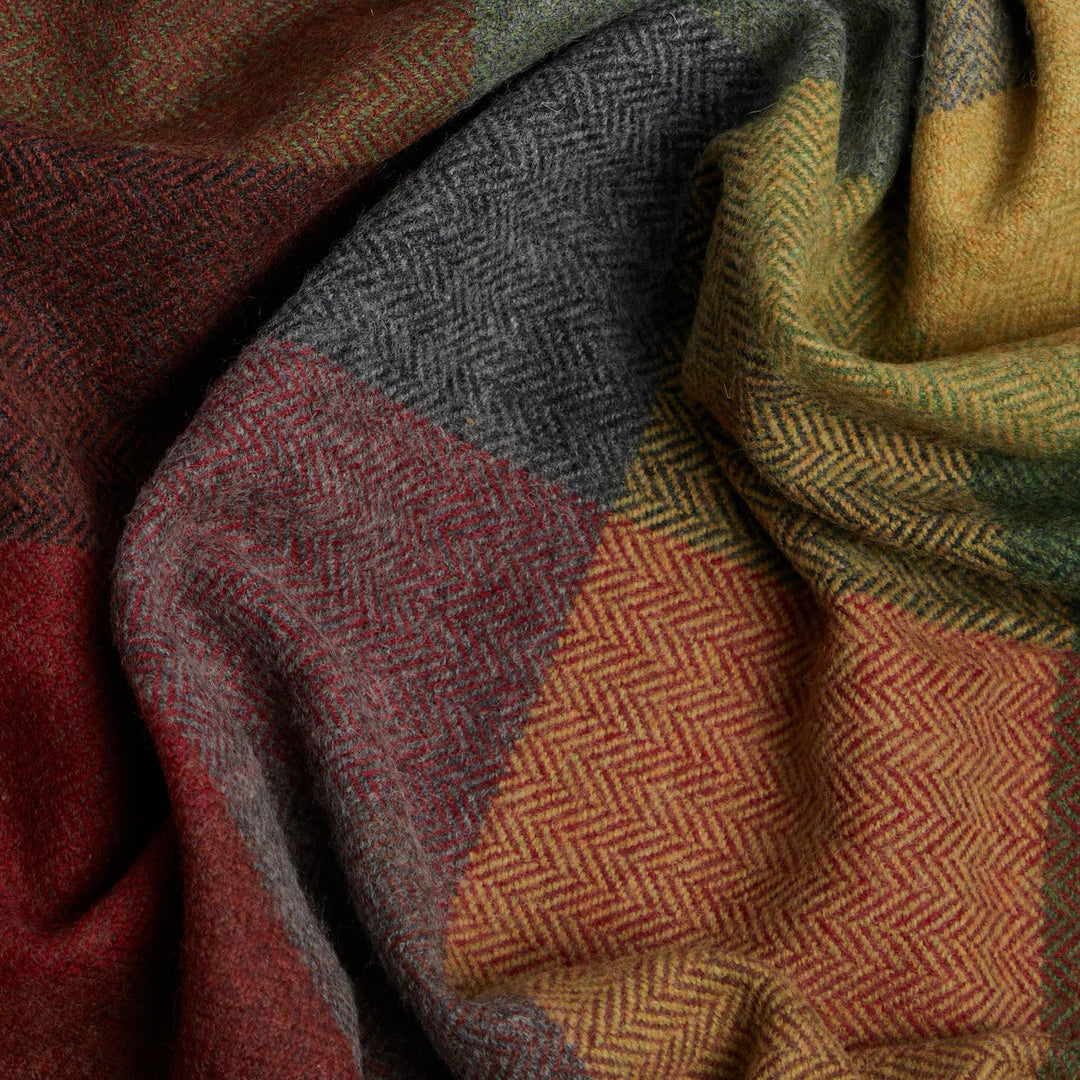 Foxford Woollen Mills | Lambswool Throw - Forest Drive