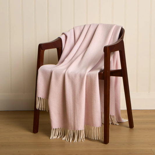 Foxford Woollen Mills | Cashmere & Lambswool Throw - Molly Herringbone