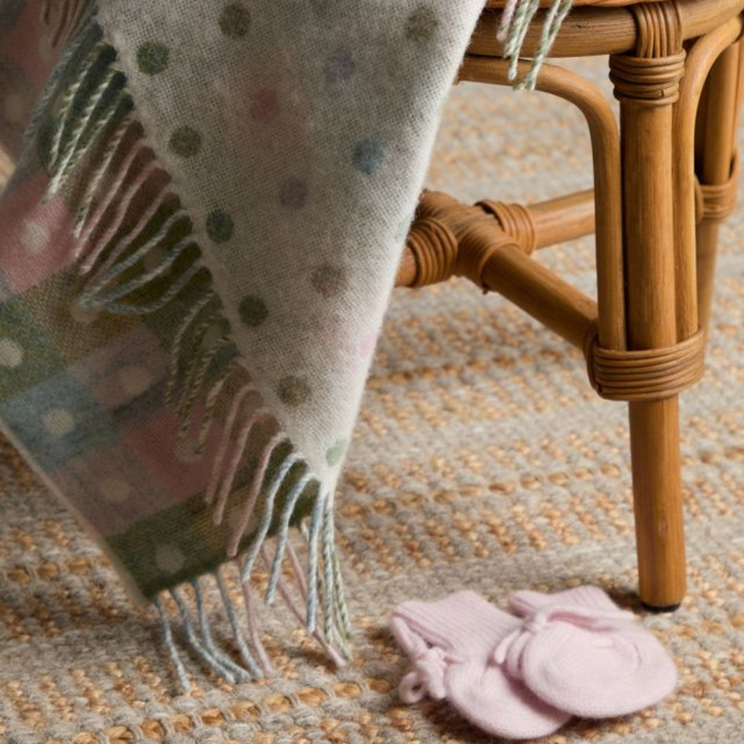 Foxford Woollen Mills | Lambswool Baby Blanket - Pastel Multispot