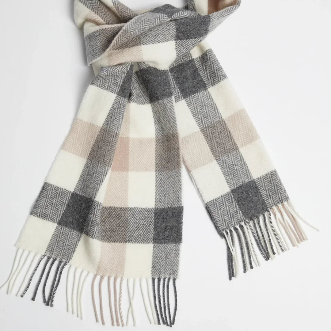 Foxford Woollen Mills | Lambswool Scarf - Classic Block Check