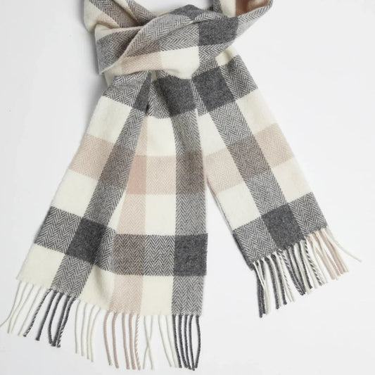 Foxford Woollen Mills | Lambswool Scarf - Classic Block Check