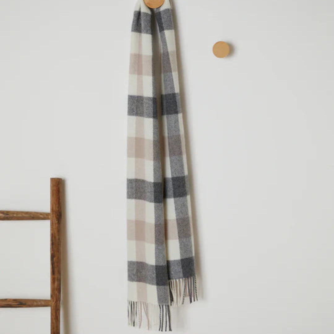 Foxford Woollen Mills | Lambswool Scarf - Classic Block Check