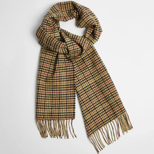 Foxford Woollen Mills | Lambswool Scarf - Traditional Houndstooth