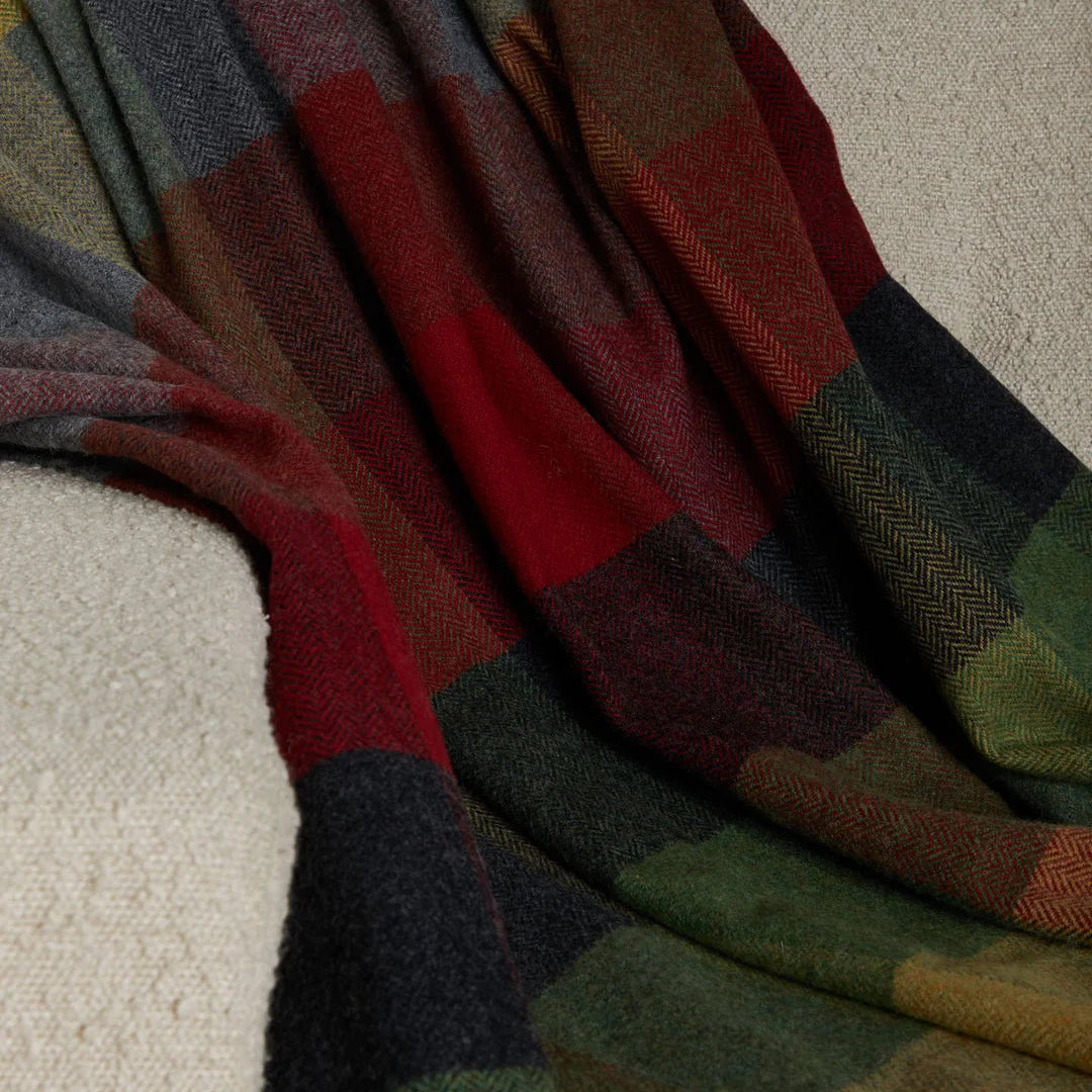 Foxford Woollen Mills | Lambswool Throw - Forest Drive