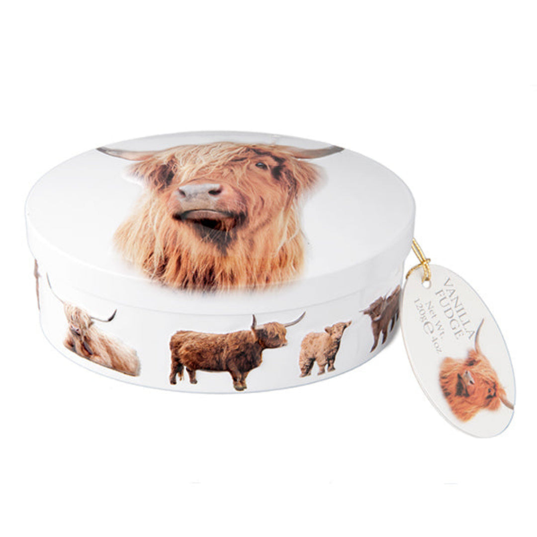 Gardiners | Highland Cow Vanilla Fudge Tin - 120g