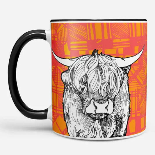 Gillian Kyle | Mug - Tartan Cow