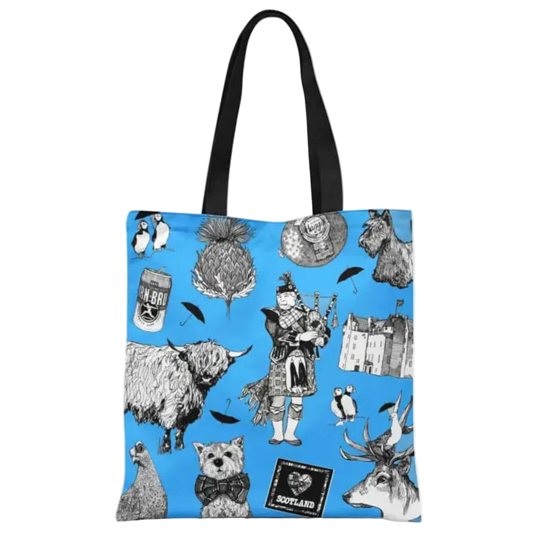 Gillian Kyle | Tote Bag - Love Scotland - Blue