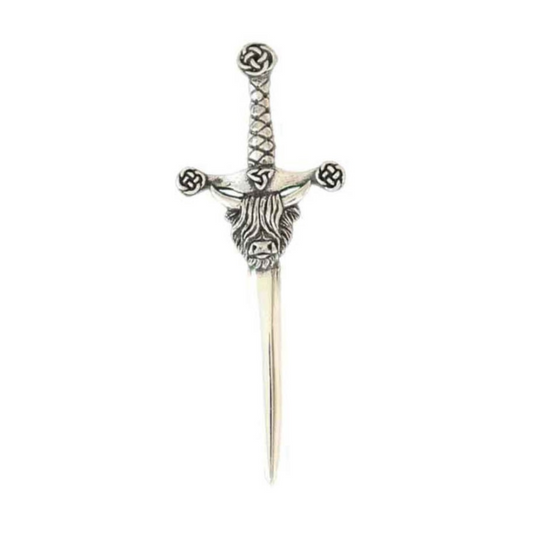 Glen Esk | Kilt Pin - Polished Highland Coo