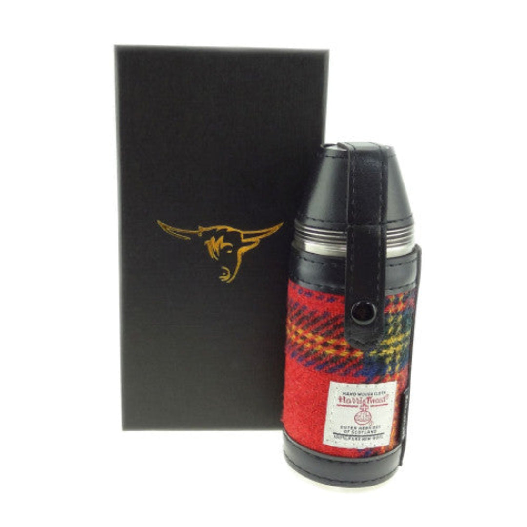 Harris Tweed Royal Stewart Hunting Flask Set 