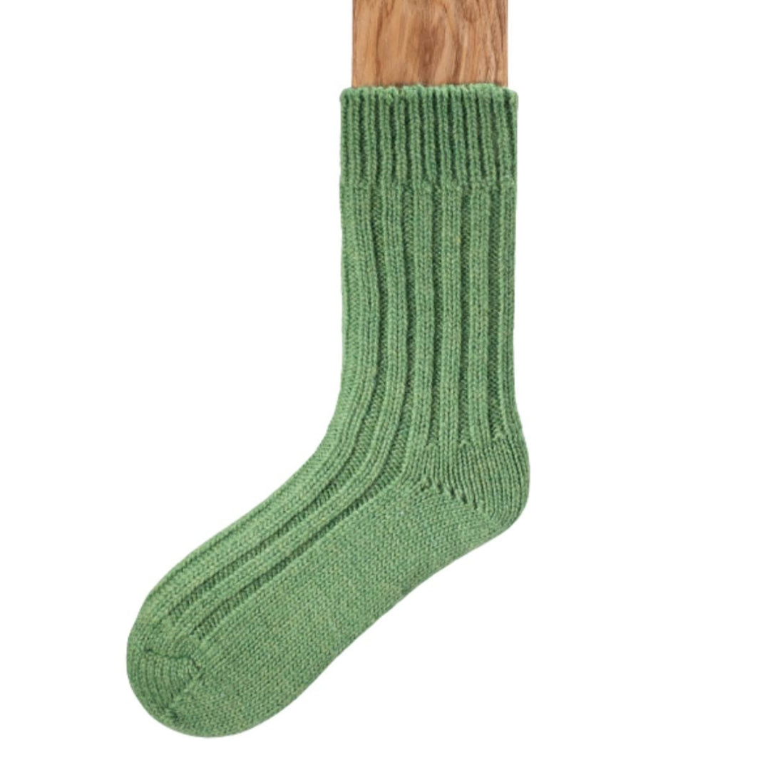 Grange_Craft_Tweed_Connemara 100% wool_Socks_Mid-green