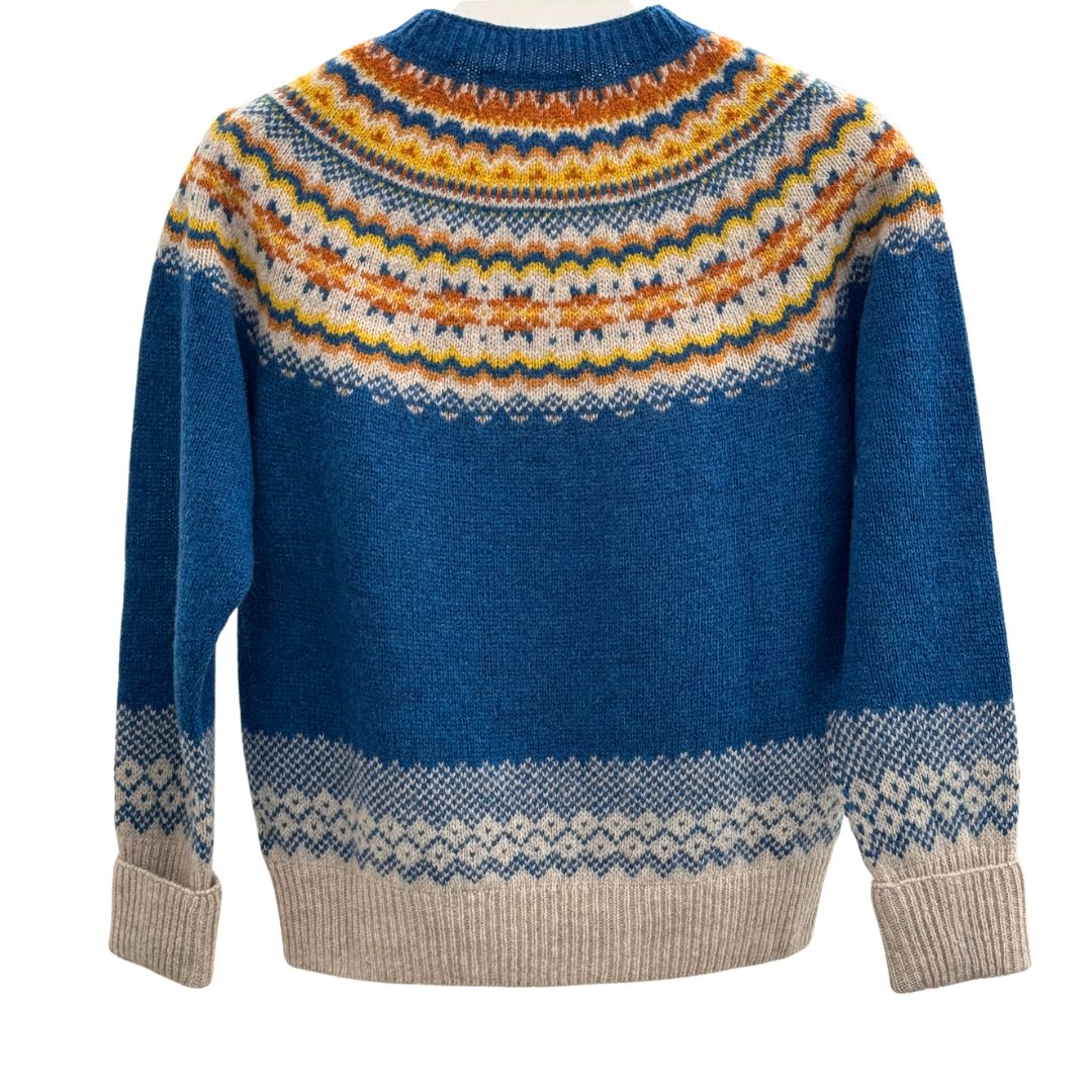 Harley of Scotland | Fair Isle Sweater - Neptune