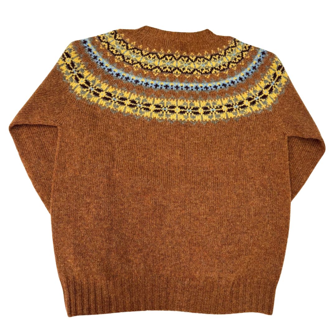 Harley of Scotland | Fairisle Crewneck - Whisky