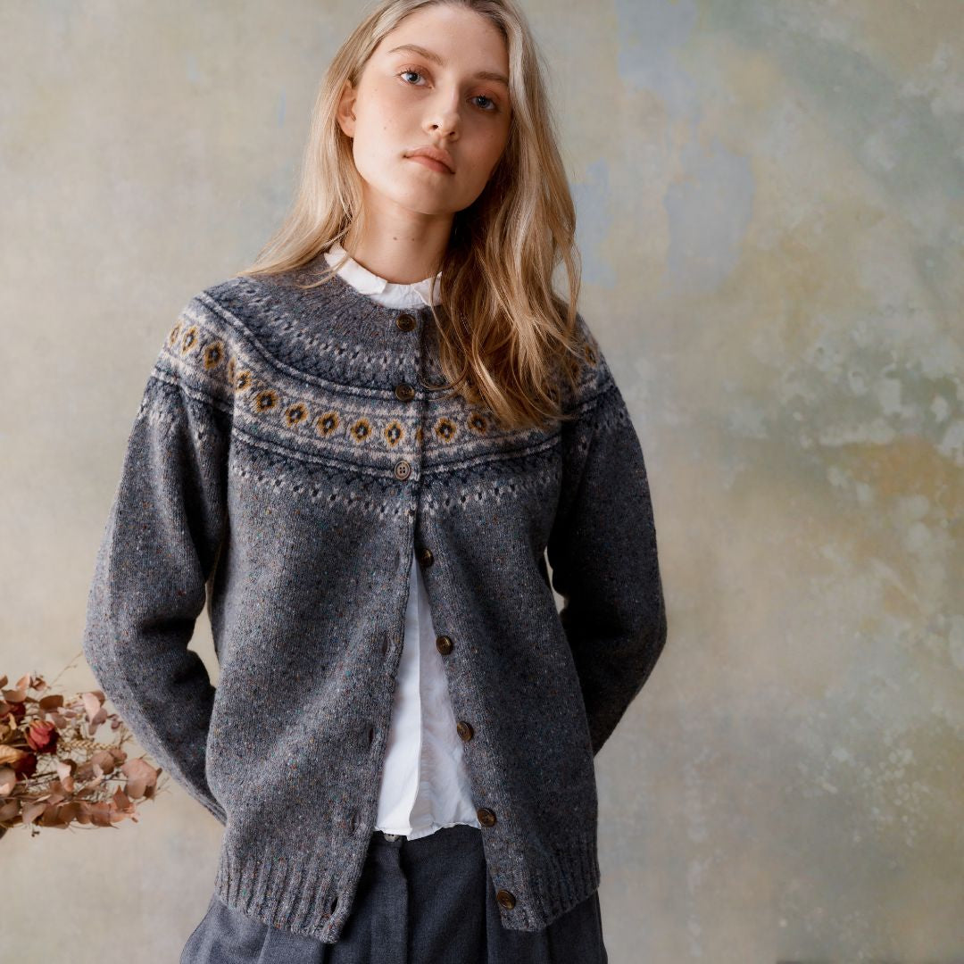 Harley of Scotland | Glenugie Fair Isle Cardigan - St Kilda