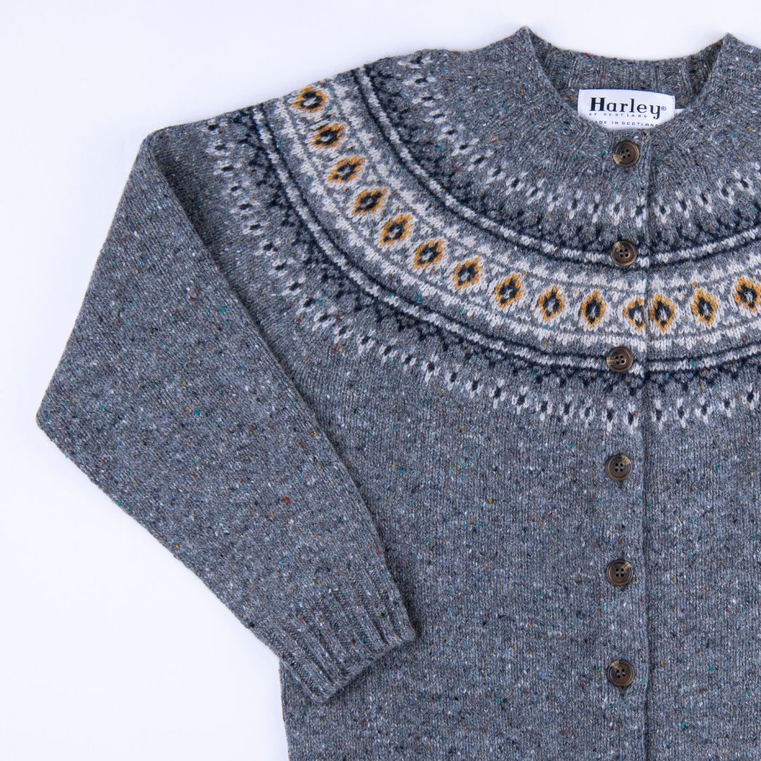 Harley of Scotland | Glenugie Fair Isle Cardigan - St Kilda
