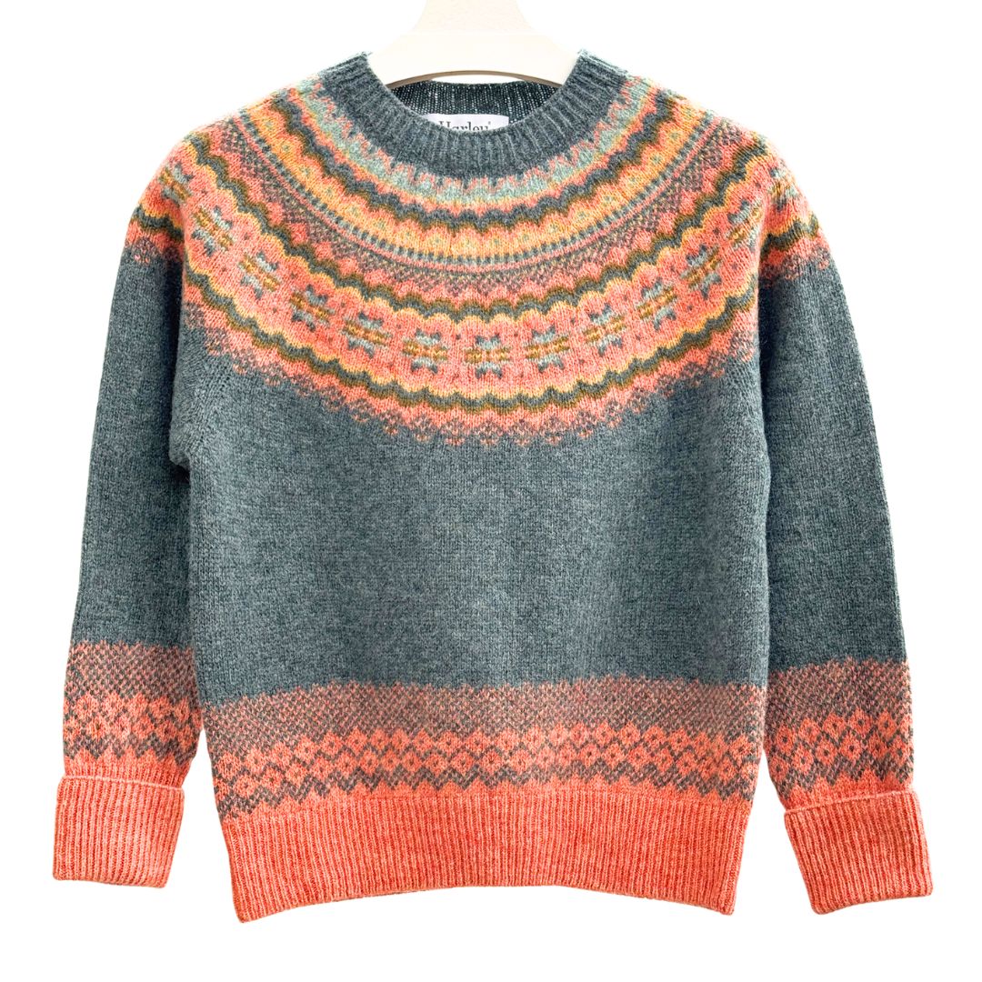 Harley of Scotland | Fair Isle Sweater - Verdigris