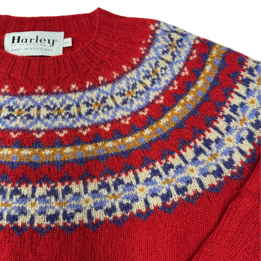 Harley of Scotland | Fairisle Sweater - Cardinal