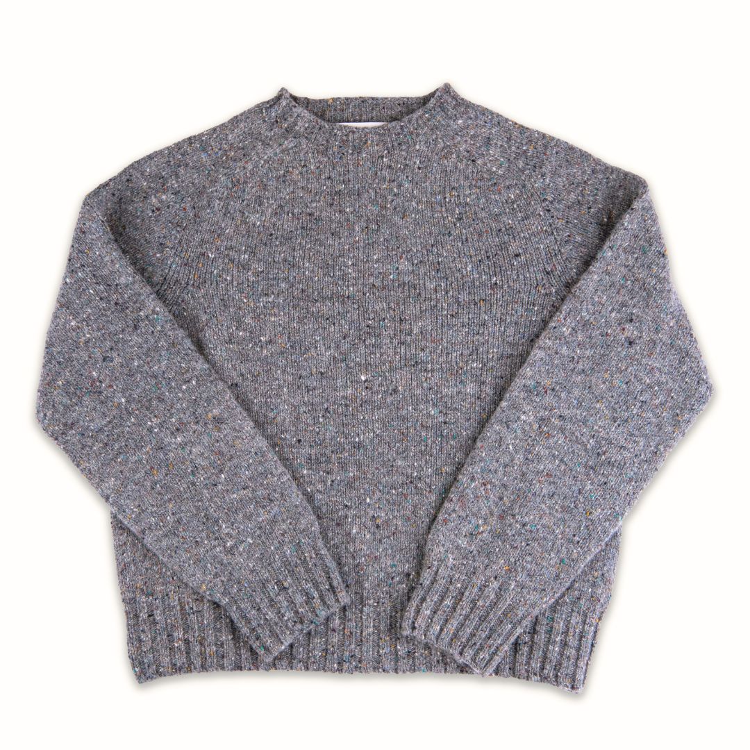 Harley of Scotland | Glenugie Cropped Crew Neck Sweater - St Kilda