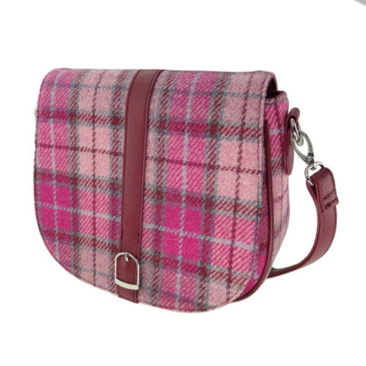 Harris Tweed - Beauly Shoulder Bag - Vibrant Pink Buchanan