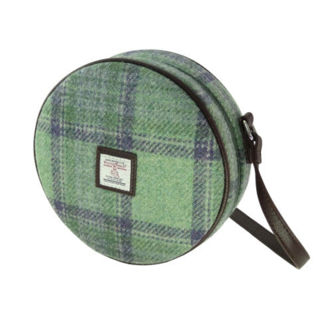Harris Tweed | Bannock Round Bag - Faded Green Stewart