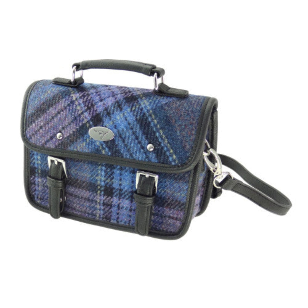Harris Tweed | Bervie Handbag - Blue & Purple Stewart