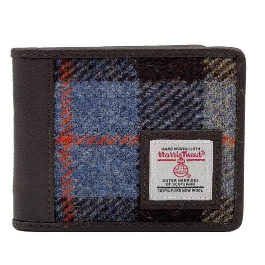 Harris Tweed | Bifold Wallet - Blue/Brown Check