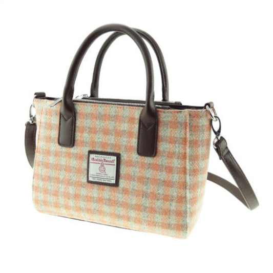 Harris Tweed | Brora Small Tote - Coral Gingham