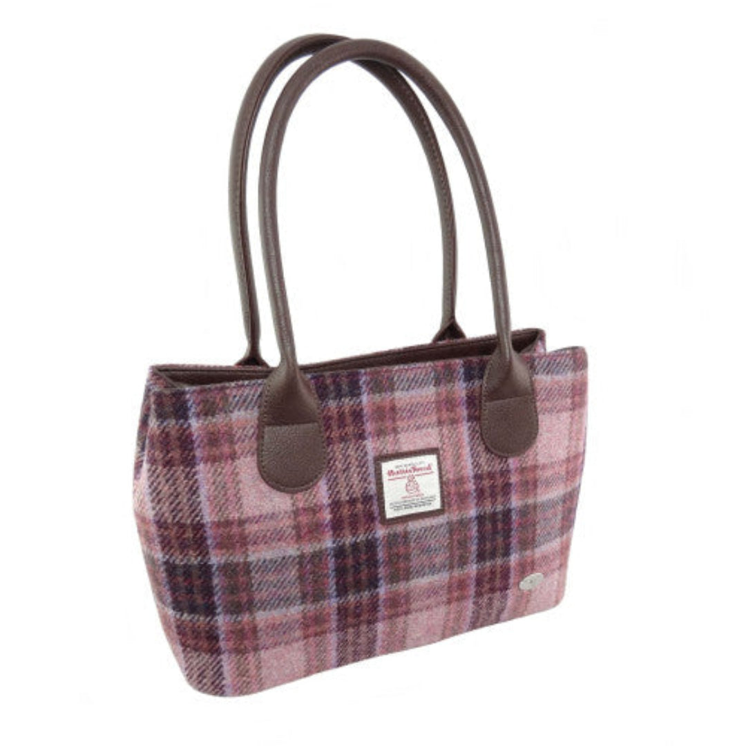 Harris Tweed | Cassley Handbag - Pink Burgundy Check