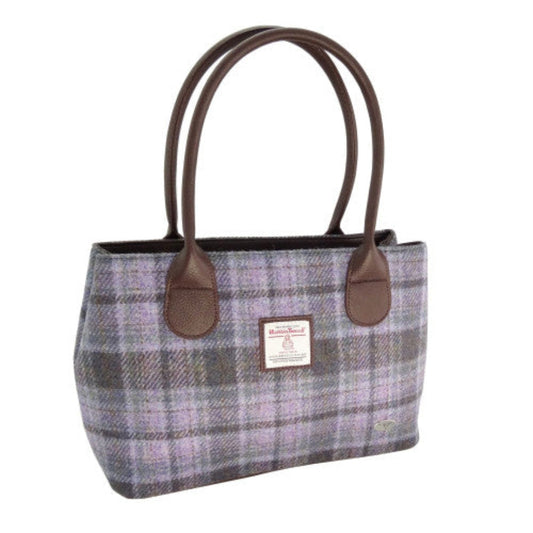 Harris Tweed | Cassley Handbag - Soft Purple Tartan