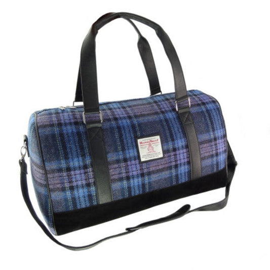 Harris Tweed | Clyde Weekend Bag - Blue Purple Stewart