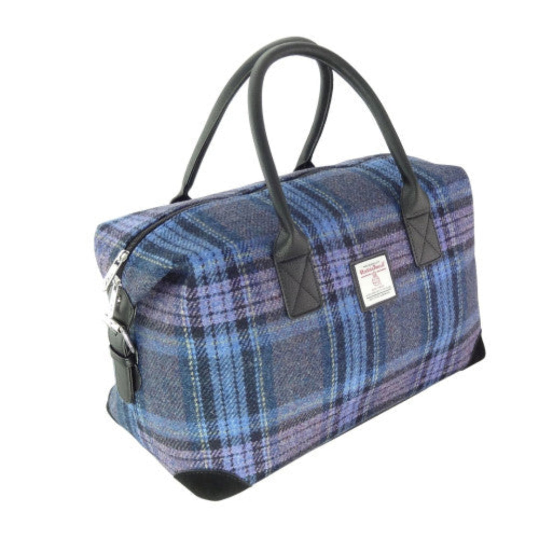 Harris Tweed | Esk Overnight Bag - Blue Purple Stewart