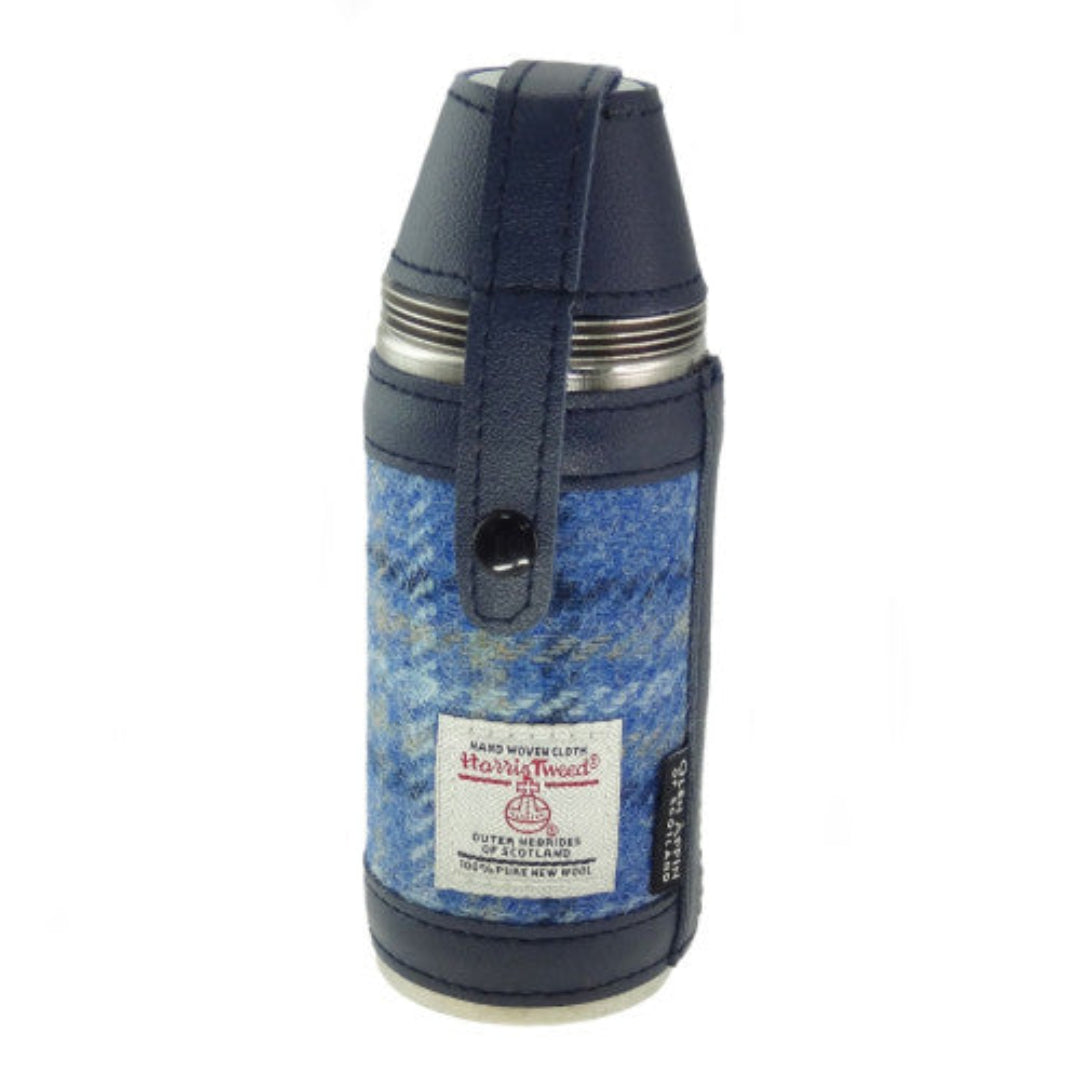Harris Tweed | Hunting Flask - Light Blue Check