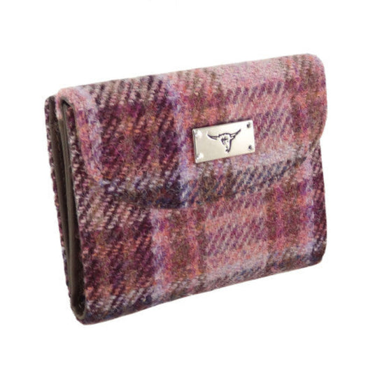 Harris Tweed | Jura Wallet - Pink/Burgundy Check