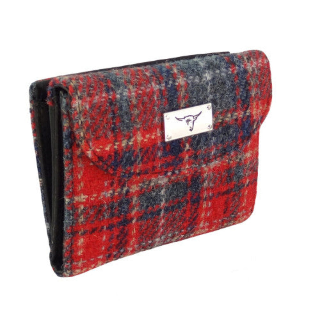 Harris Tweed | Jura Wallet - Red & Grey Tartan
