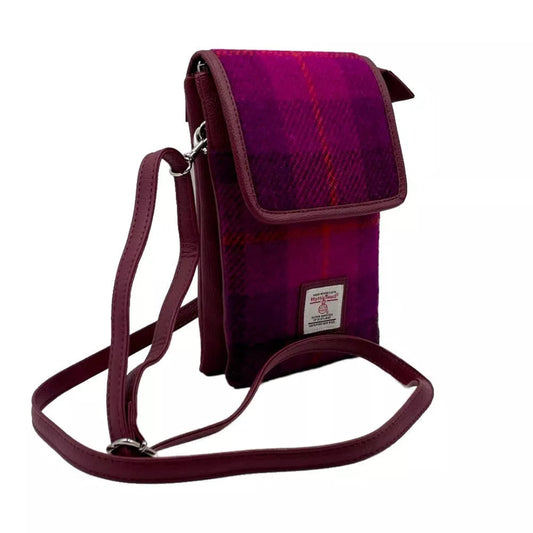 Harris Tweed | Mini Crossbody Bag - Purple Check