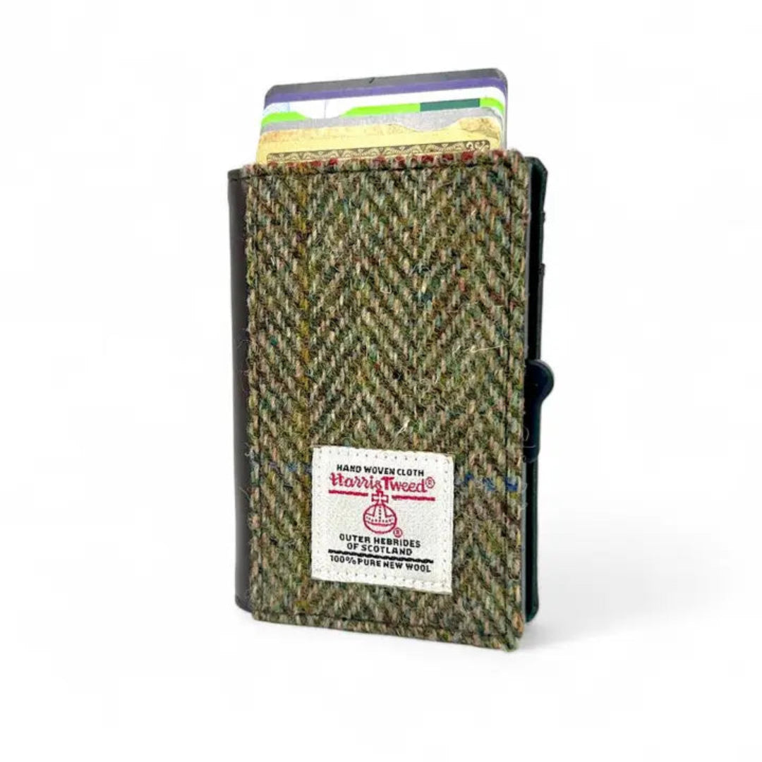 Harris Tweed | Pop Up Card Wallet | Country Green
