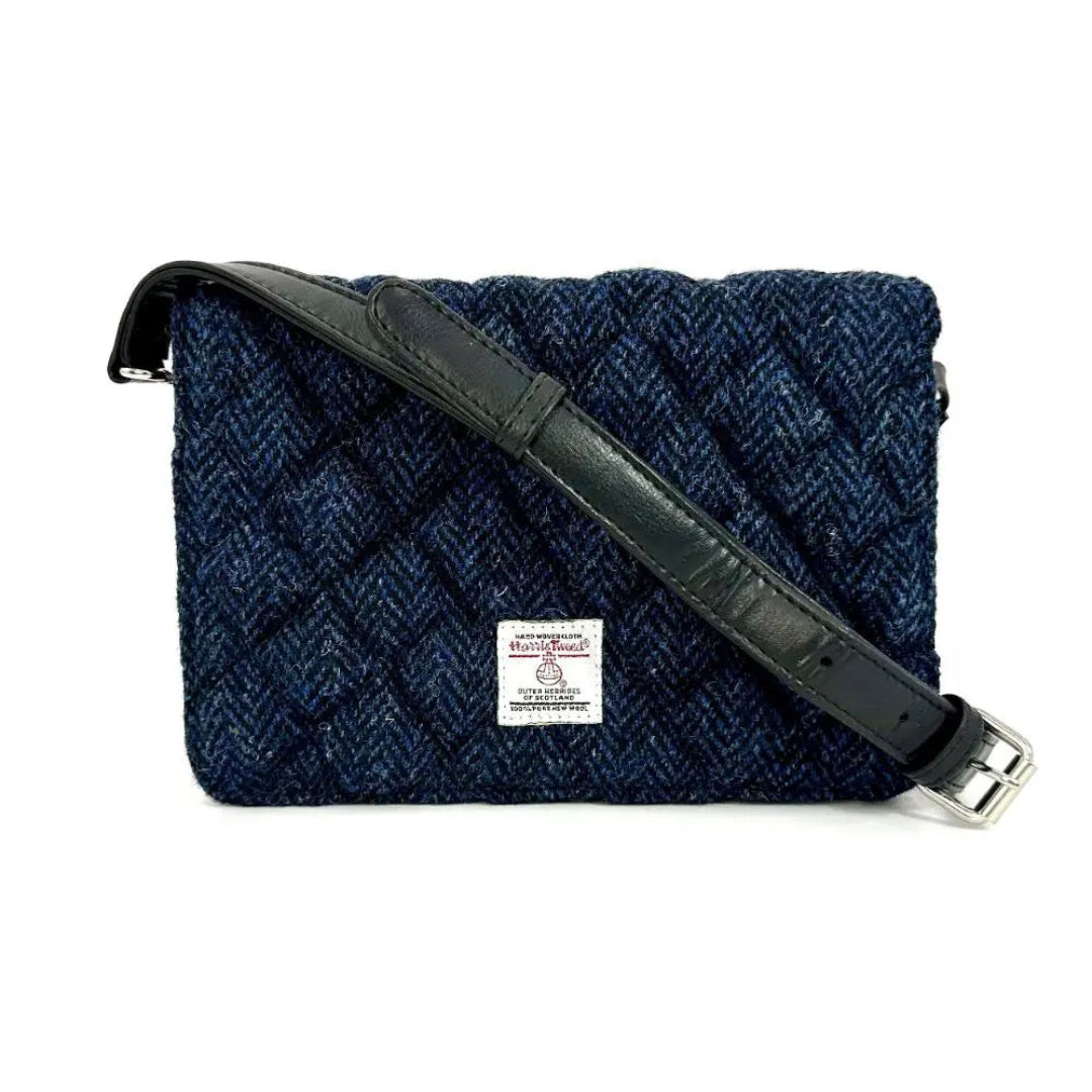 Harris Tweed | Quilt Shoulder Bag | Blue