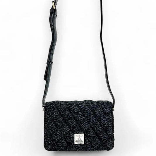 Harris Tweed | Quilt Shoulder Bag | Charcoal