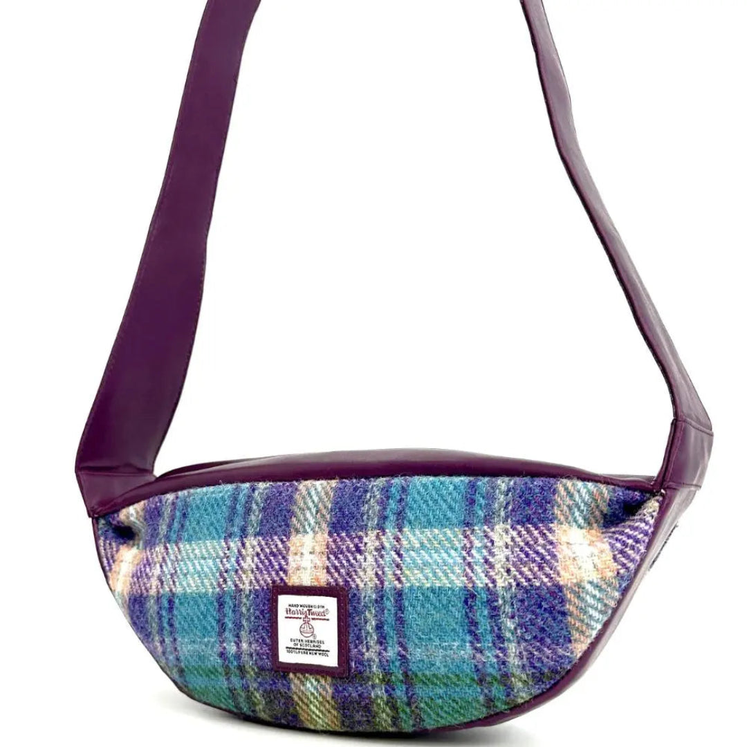 Harris Tweed | Sling Bag | Green/Purple Plaid